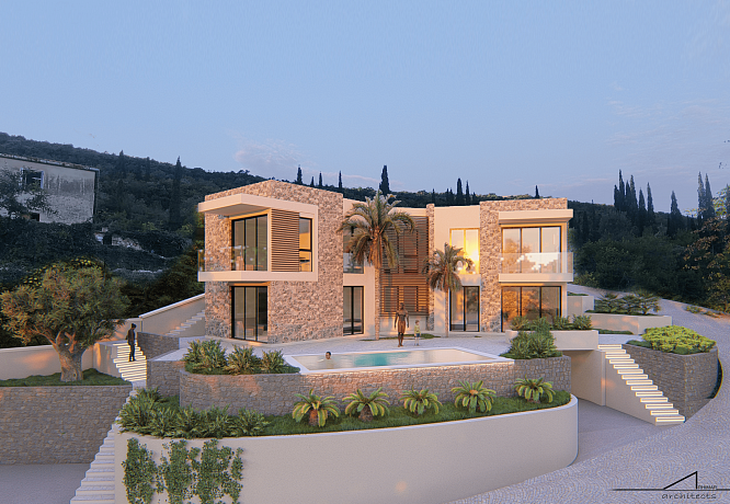 Herceg Novi yakınında yeni bir villa kompleksi